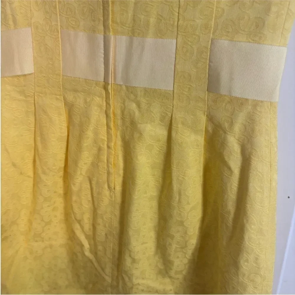 Lily Pulitzer vintage  Elegant Yellow Strapless Dress size 2 EUC - Picture 5 of 5
